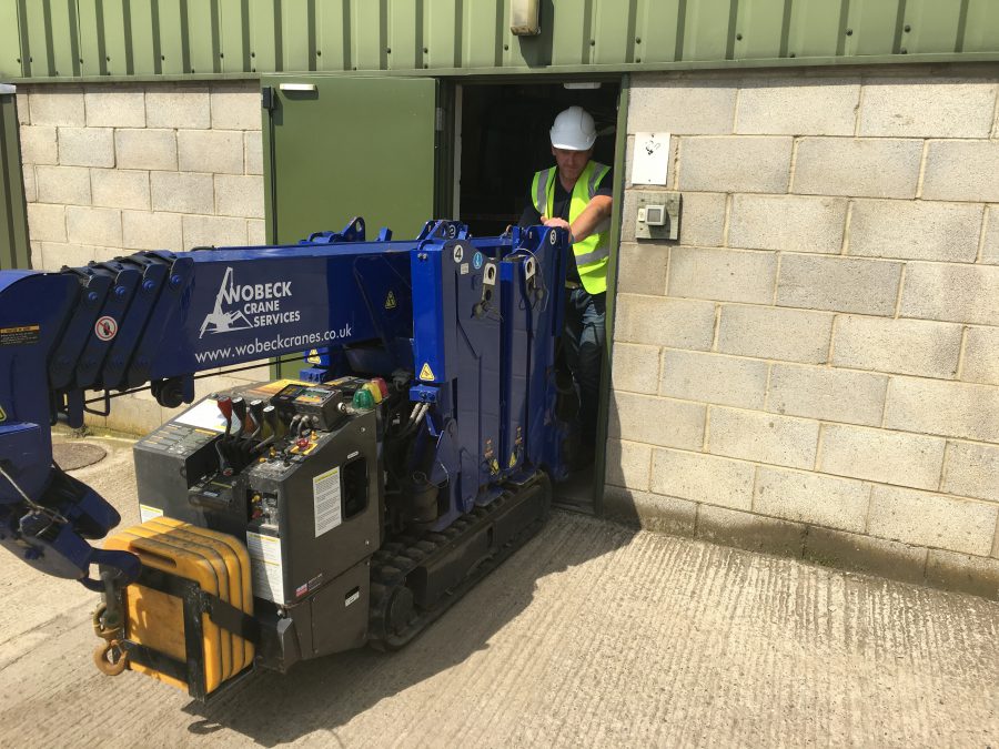 A Crane That Can Fit Through a Doorway Wobeck Crane Services